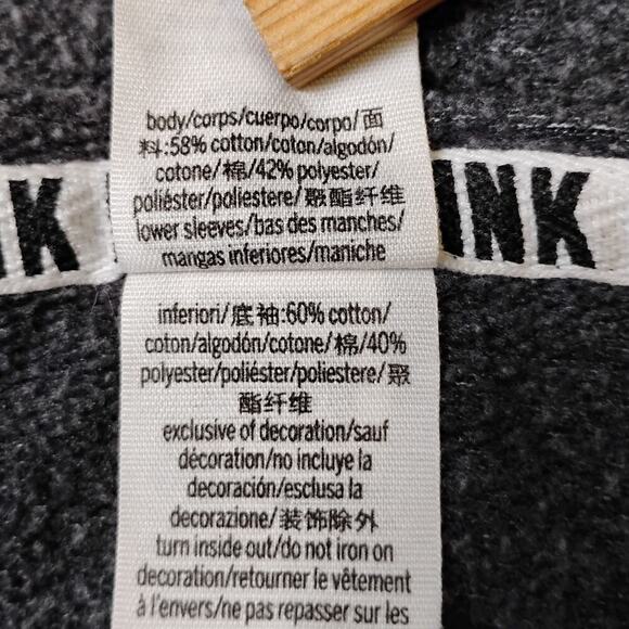 PINK Victoria Secret Heather Gray Zip Up Hoodie, M - Picture 12 of 12